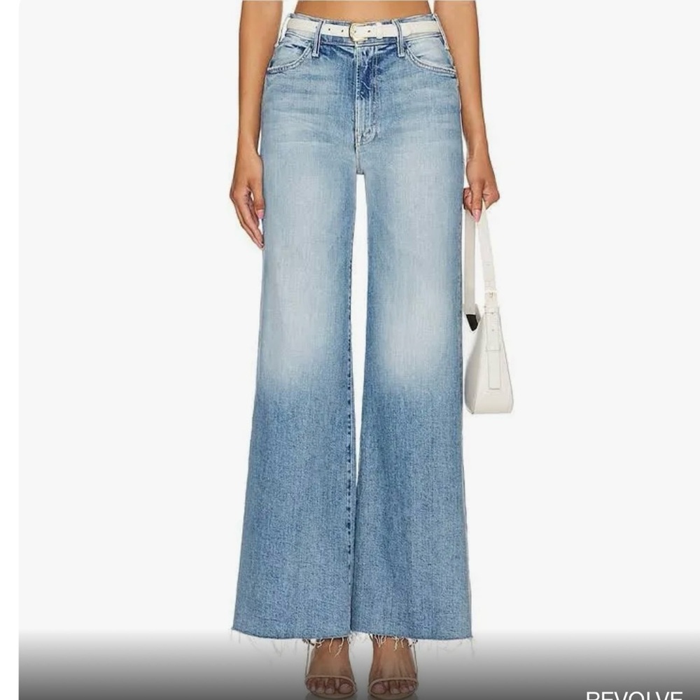 MOTHER Light Blue Flare & Wide Leg Jeans